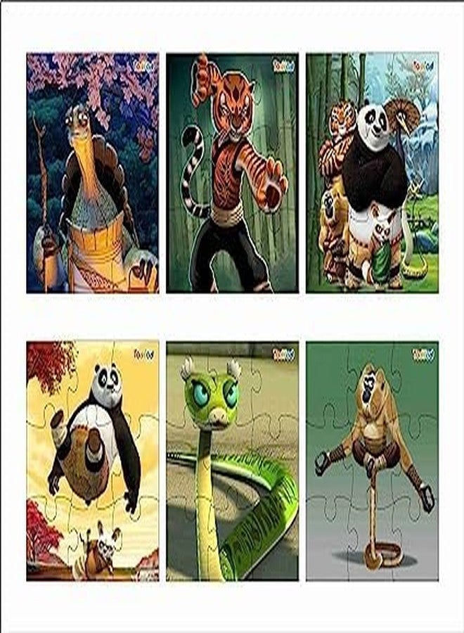 TodFod 6-in-1 Wooden Jigsaw Puzzles | 54 Pieces Educational Toy | Motu Patlu & Kung Fu Panda | Cognitive Development Toy for Kids 2+ Years | BIS Certified Safe - Image 2